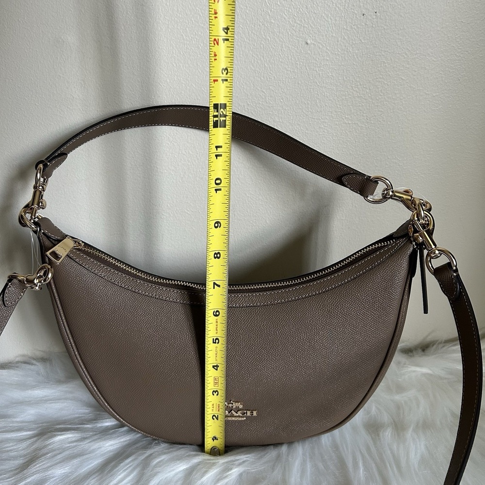 Coach Aria‎ Dark Stone Pebbled Leather Shoulder Bag CCL28 NEW - Picture 7 of 8